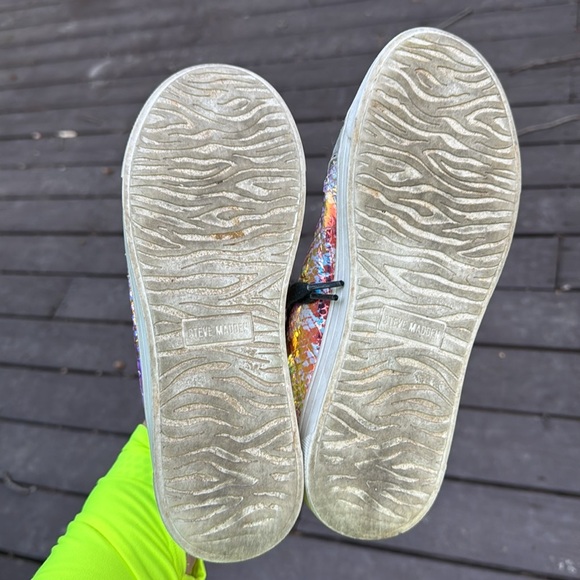 Steve Madden Zparka Colorful Zebra Print Girls Sneakers size 5 - Picture 5 of 6